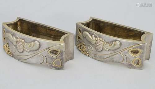 Paar Jugendstil Serviettenringe / A pair of Art Nouveau