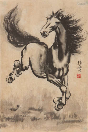 A Chinese Horse Painting, Xu Beihong Mark