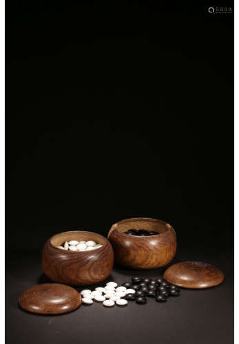 A Pair of Chinese Weiqi Jars