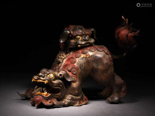 A Chinese Lion Pattern Bronze Incense Burner