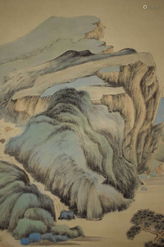 A Chinese Landscape Painting, Zhang Daqian Mark