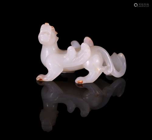 A Chinese Hetian Jade Beast