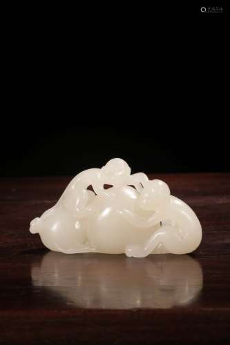 A Chinese Carved Hetian Jade Ornament