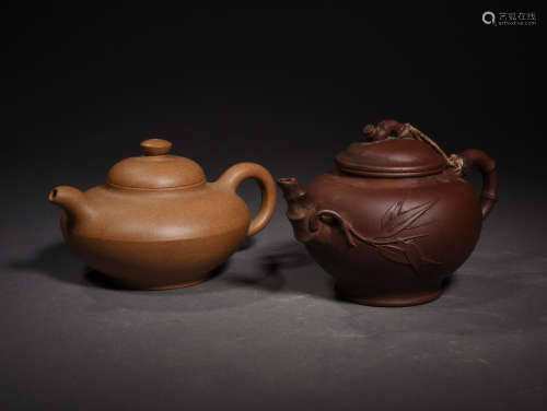 2pcs Chinese Purple Sands Pots