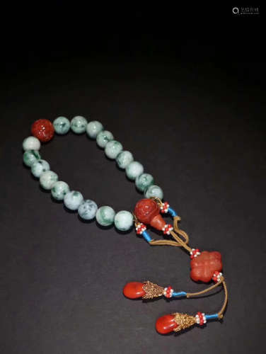 A Chinese Jadeite Hand String