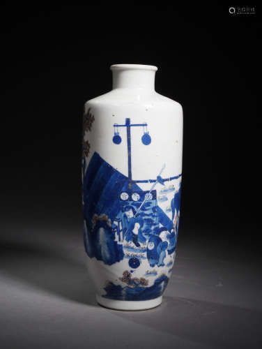 A Chinese Blue and White Glaze Porcelain Vase