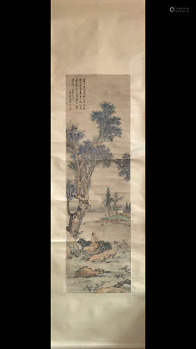 A Chinese Scroll Painting ,Wang Yu Mark