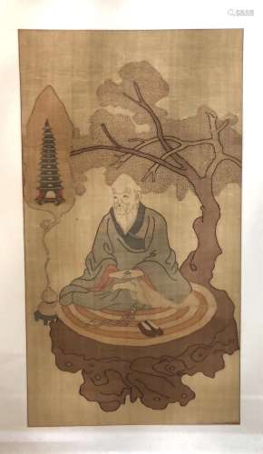 A Chinese Bodhidharma Painting