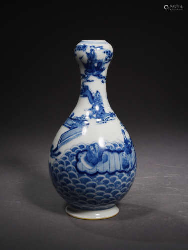 A Chinese Blue and White Porcelain Vase