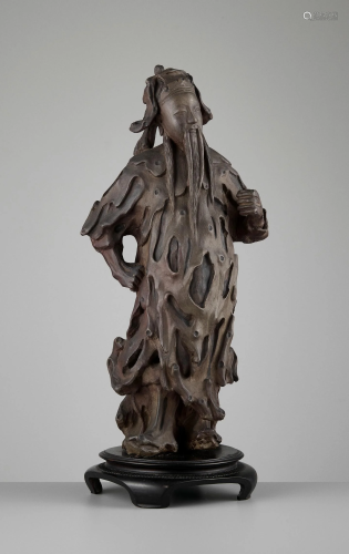 A YIXING IMMORTAL FIGURE, 17TH-18TH CENTURY