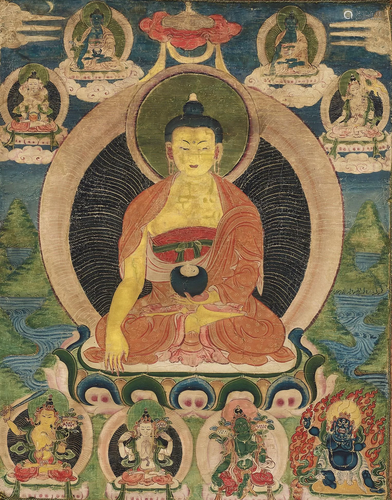 A BUDDHA SHAKYAMUNI THANGKA, 18T…