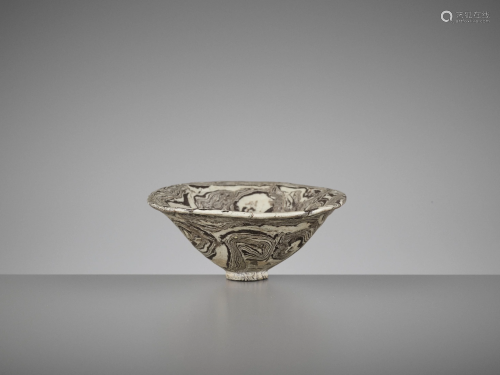 A MARBLED CONICAL BOWL, SONG DYNASTY