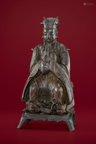 A BRONZE OF A DAOIST IMMORTAL, MING