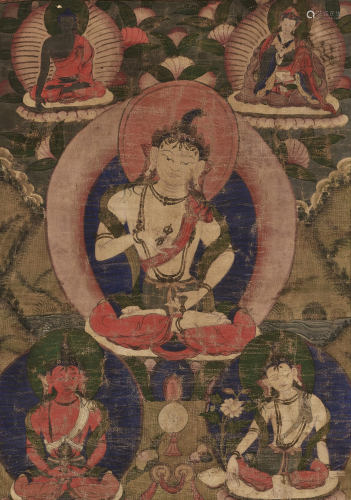 A THANGKA OF VAJRASATTVA, 18TH TO 19TH …