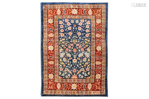 AN EXTREMELY FINE SILK HEREKE MAT, TURKEY