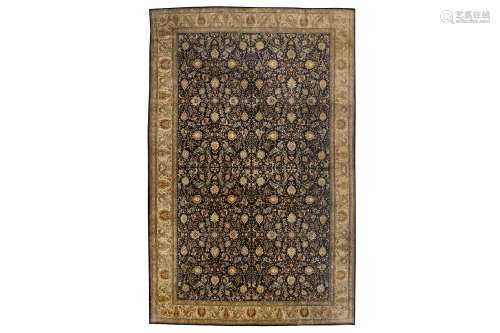 AN EXTREMELY FINE LARGE SILK INDIAN CARPET