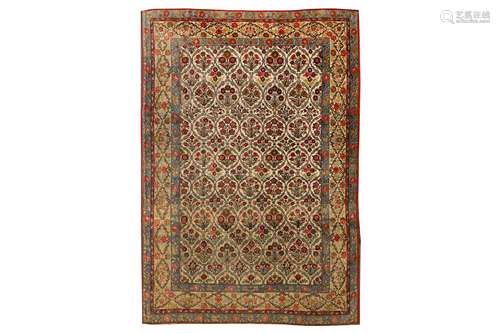 A VERY FINE SILK QUM CARPET, CENTRAL PERSIA