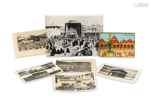 A COLLECTION OF SIX POSTCARDS AND ONE PHOTOGRAPH OF MECCA AND KA'BA