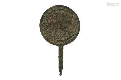 A SELJUQ CAST BRONZE MIRROR