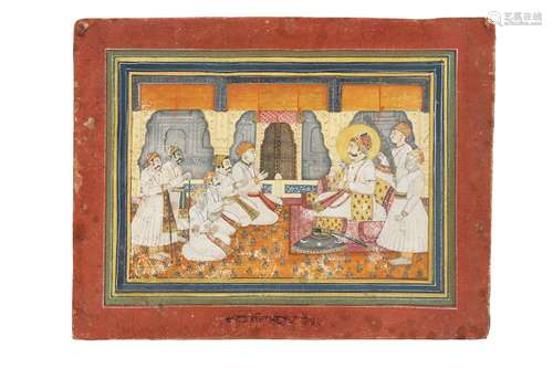 A COURT GATHERING WITH A RAJPUT RULER