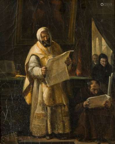 François Marius GRANETOrthodox monk in an interiorOn her original canvas, ANGE OTTOZ33 x 54,5 cmSigned lower left Granet