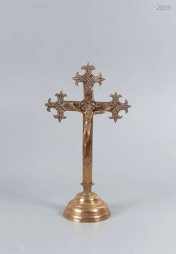 Crucifix in gilt bronzeXVIIIth centuryHigh. : 33 cm