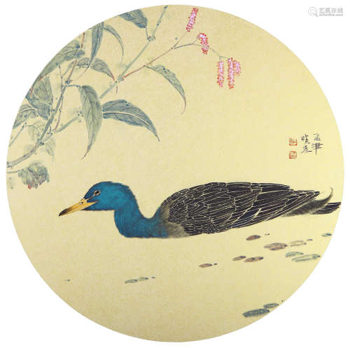 张晓彦（b.1975） 黑鸭 设色纸本 硬卡  黑鸭 设色纸本 硬卡