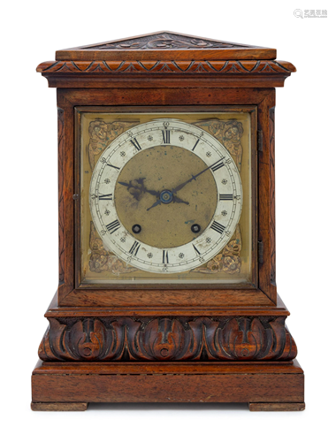 An English Oak Mantel Clock