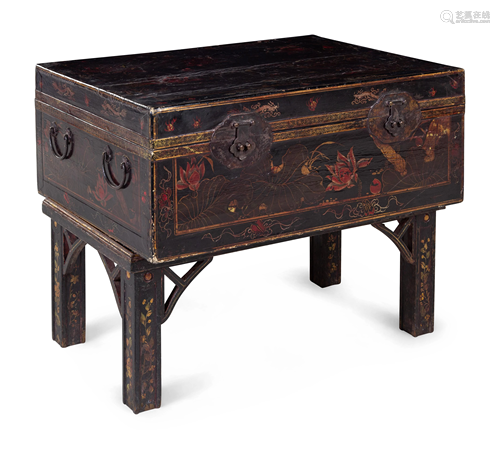 A Chinese Lacquered Trunk