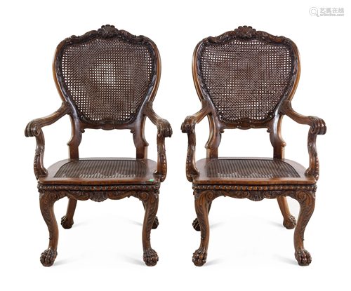 A Pair of Carved Fauteuils