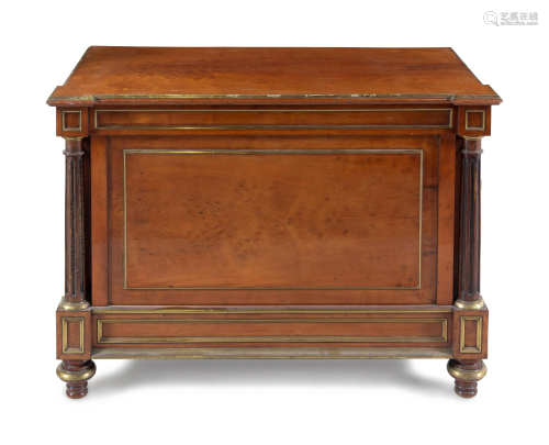 A Directoire Style Walnut Trunk