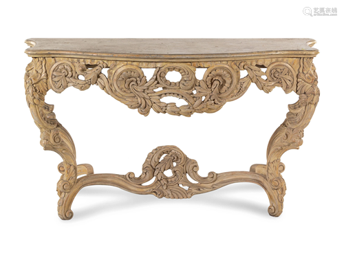 A Louis XV Style Painted Console Table