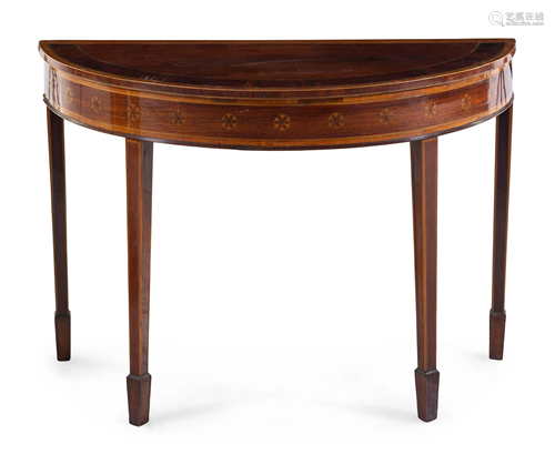 A George III Style Mahogany and Marquetry De…