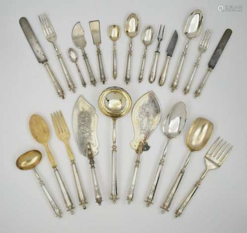 Cutlery for six people, 65 pieces