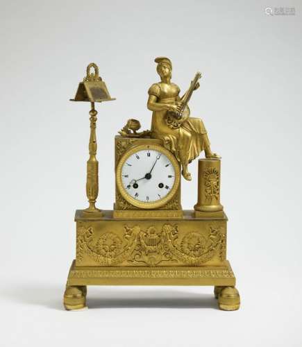 A small Charles X mantle clock