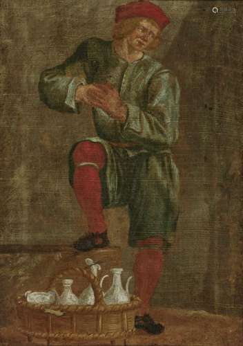 Man with a Straw Basket and Vessels