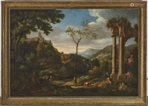 Italian Landscape with Ruins and Figure Scenery