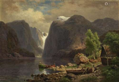 Fjord Landscape with Figure Scenery