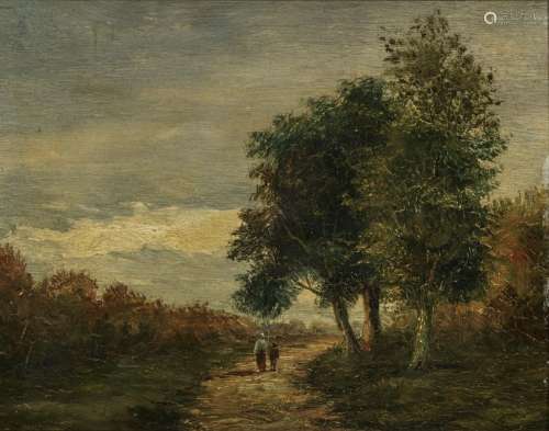 Peasant Woman With Child on a Path at the Edge of the