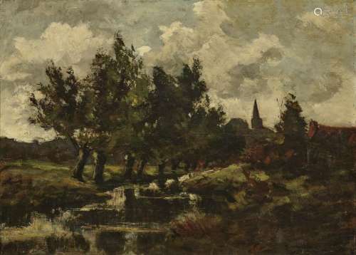 Landscape Overlooking a Village