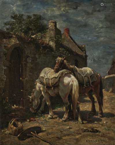 Two Horses at Rest
