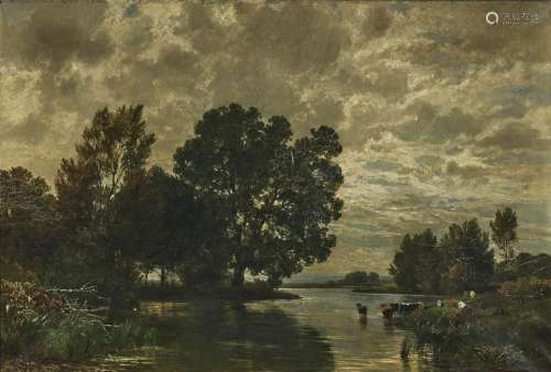 Shore Landscape with Cows