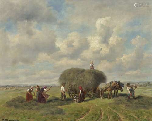 Farmers Harvesting Hay