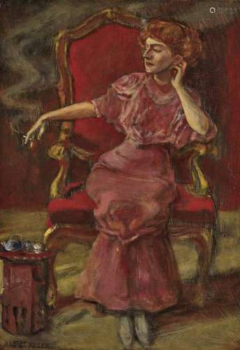 Portrait of a Smoking Lady