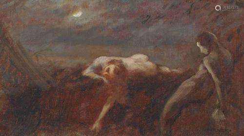 Two Figures in the Moonlight