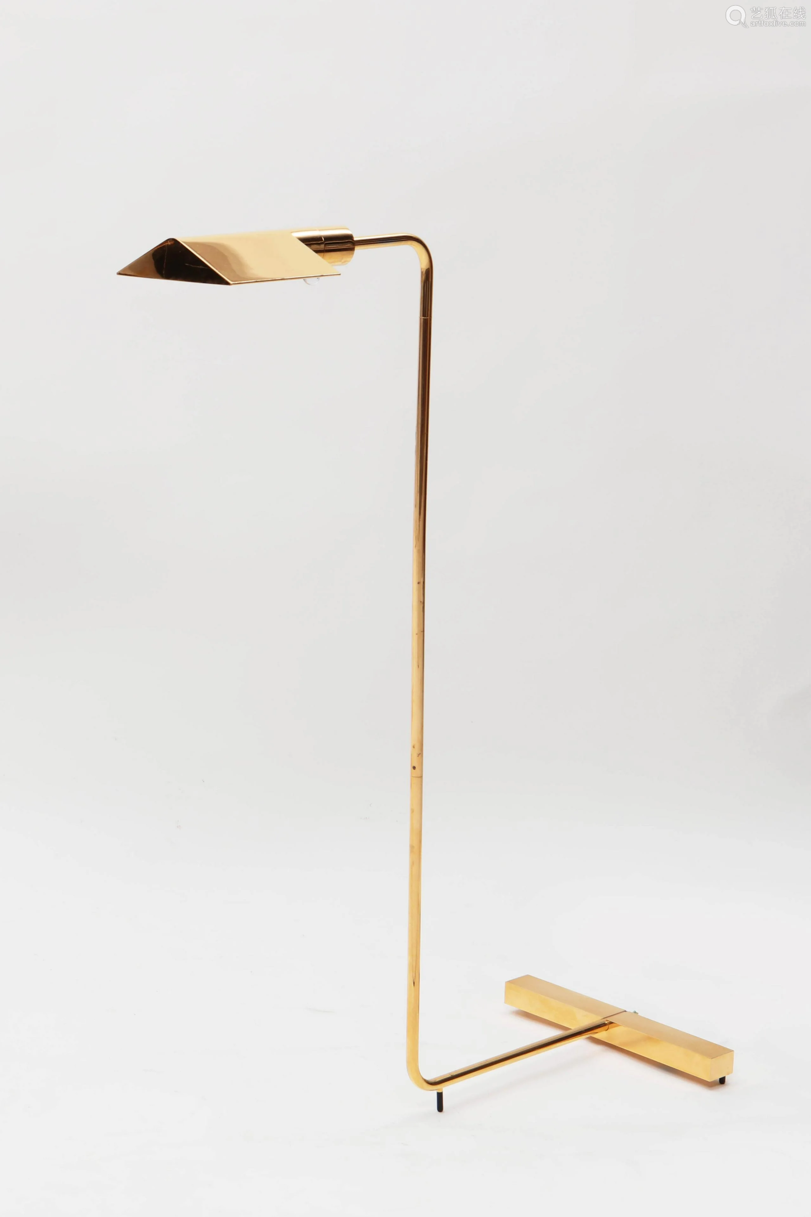 A Cedric Hartman Brass And Steel Floor, Cedric Hartman Table Lamp