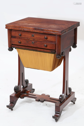 A William IV exotic hardwood writing/work table