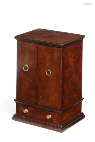 A Knob Creek mixed wood table cabinet