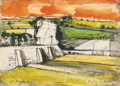 Rigby Graham, watercolor, Le Pouldu, 1956