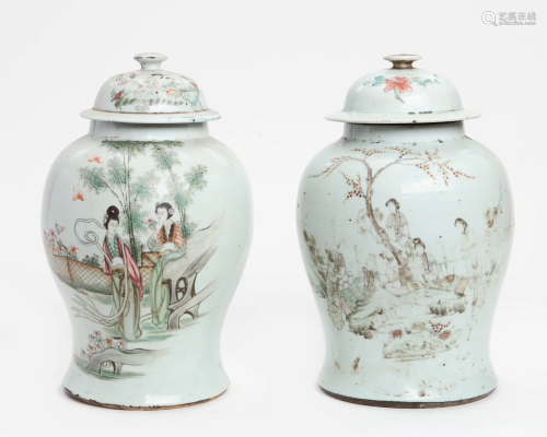 Two Chinese porcelain ginger jars